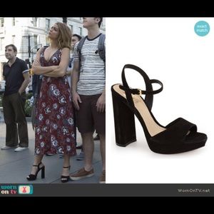 Vince Camuto 'Krysta' Suede Platform Sandal / Heel