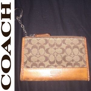 Coach card key chain case