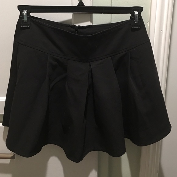 Black mini skirt