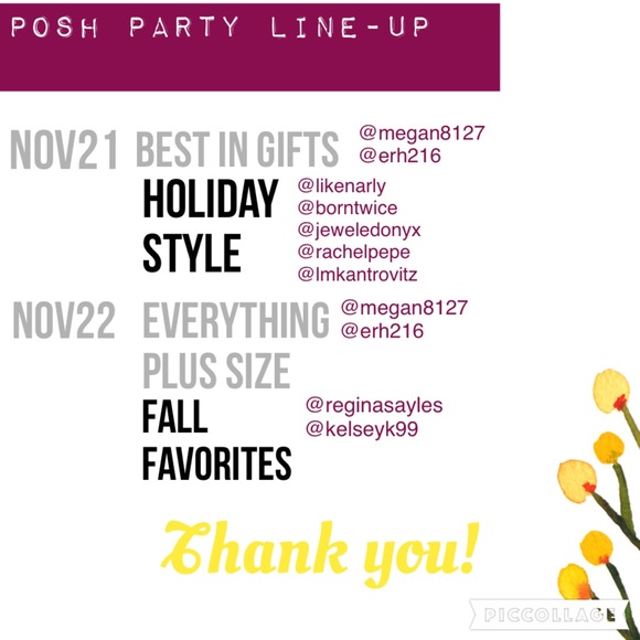 Posh Party Line-Up 11.21-27.16 - Picture 3 of 3