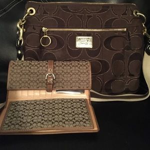 Coach crossbody purse with wallet.