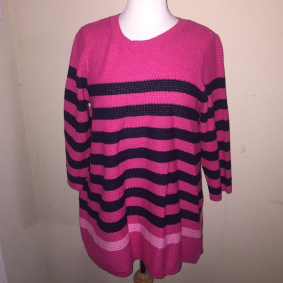 Navy and Hot Pink sweater