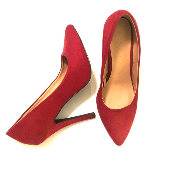 Forever 21 Shoes - Red Suede Pumps