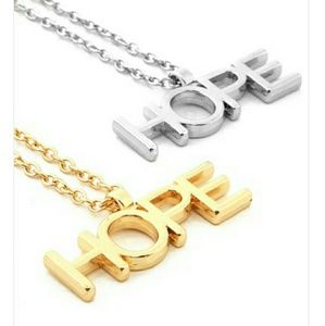 New Silver Hope Fashion Necklace Long Chain