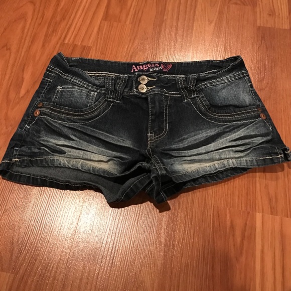 Very short denim shorts
