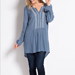 Shirt top with lace inserted