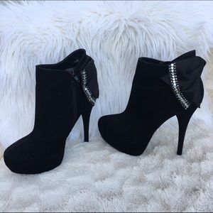 Bakers Black Bootie Heels