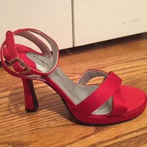 Chinese Laundry Red Satin high heels - never worn