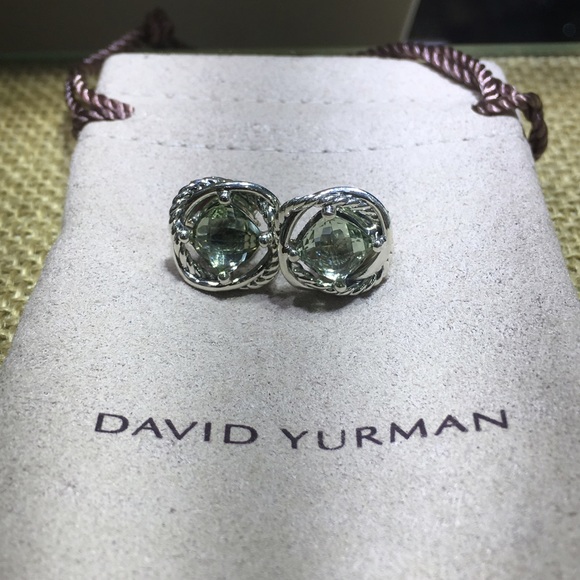 DY Infinity Earrings with Prasiolite