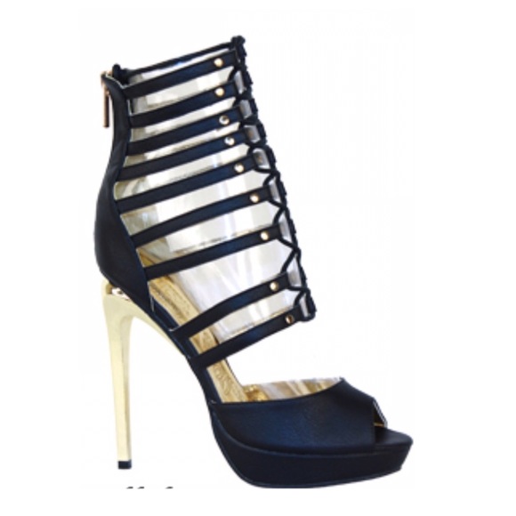 Black Lace Up Heels