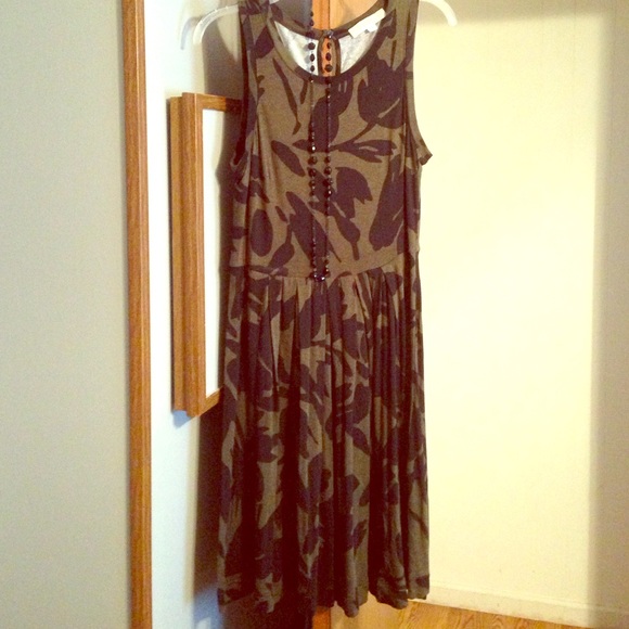 Loft Olive and Black dress