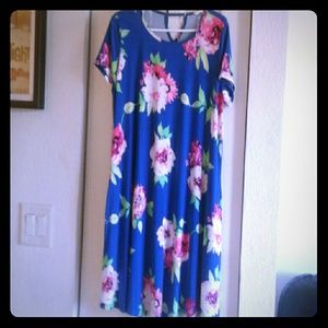 Blue maternity dress