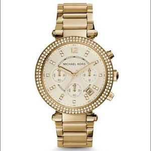 Michael Kors Womens Chronograph Parker Gold-tone