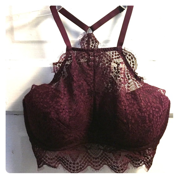 Victoria's Secret Pink High Neck lace bra