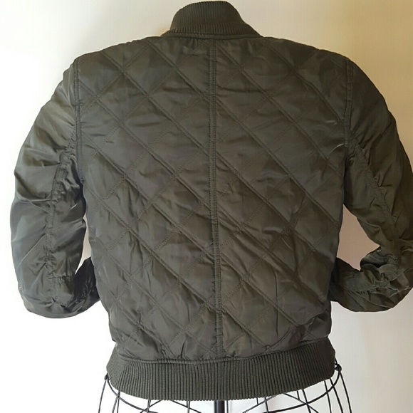 ☇SALE☇Olive Green Bomber Jacket - Picture 3 of 4