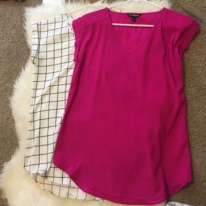 2-for-1 express factory vneck tops