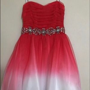 Ombré Pink to White Dress