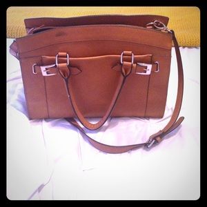 Structured Cognac Tote