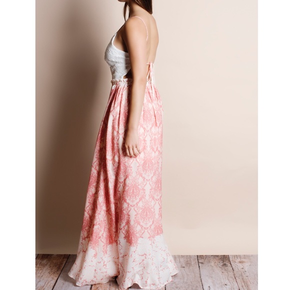 Trying For Fire Backless Crochet Printed Dress - Picture 2 of 3