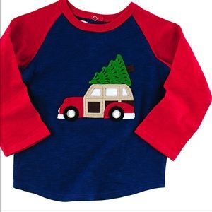 18-24m mud pie Christmas car shirt