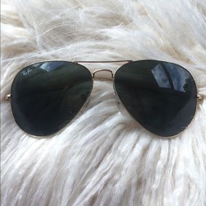 Ray Ban RO35 Large Gold Metal Aviators