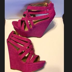 Steve Madden wedges - Xcess in fuchsia