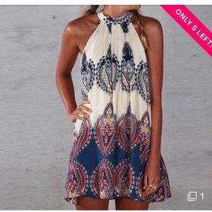 Boho paisley print dress