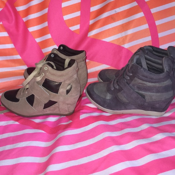 2 Wedge sneakers 8/9 NWOT,