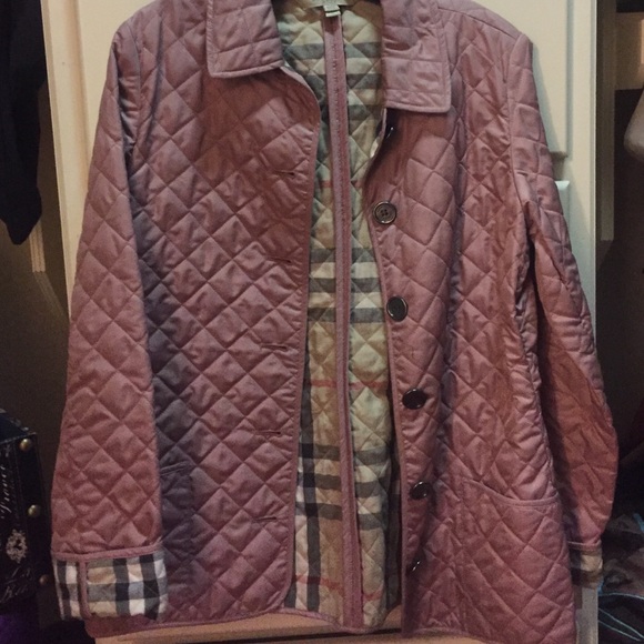 New Burberry Brit Rose Pink coat size small