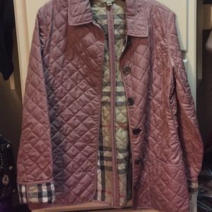 New Burberry Brit Rose Pink coat size small