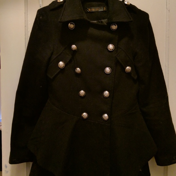 Gorgeous peplum military style coat