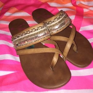 Gold& silver sequined sandal