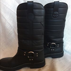 100% AUTHENTIC CHANEL BIKER BOOTS