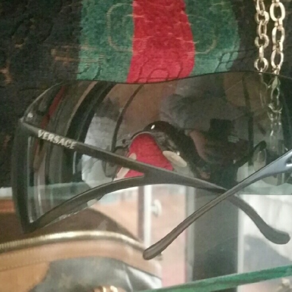 Black Versace aviator glasses