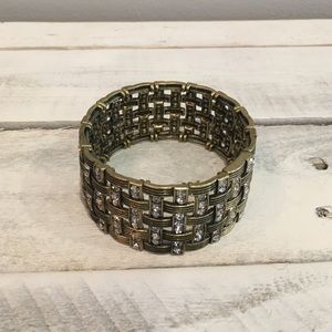 Stretch Gold Rhinestone Bracelet