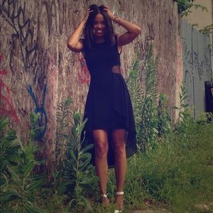 Black Bebe high low dress