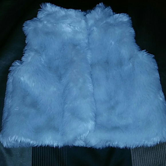 Infant baby girl fur vest