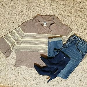 Free People Cowl-Neck Shirt