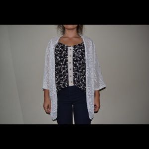 White cardigan