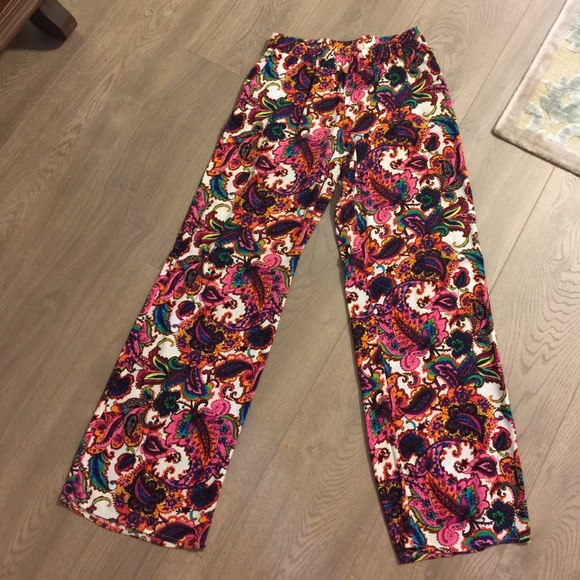 Colorful wide leg Merona pants
