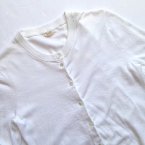 NWOT J. Crew White Cardigan