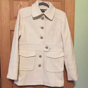 White J. Crew Wool Coat - Never Worn Size 14