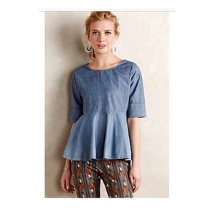 Anthropologie AG chambray peplum top!!!! Anthropologie AG chambray peplum top!!!!