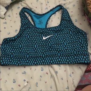 Blue and black Nike sports bra s L