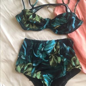 AA jungle print 2 piece bathing suit