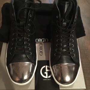 Giorgio Armani Argento + Nero Men Shoes