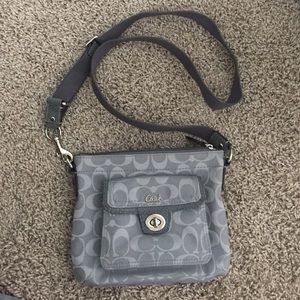 Grey COACH Crossbody Purse