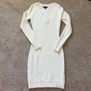Beautiful cream Knit sweater dress. Express XS