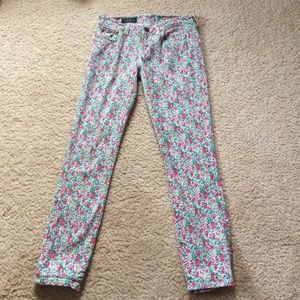 J Crew Toothpick Floral Jeans