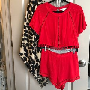 Red two piece set